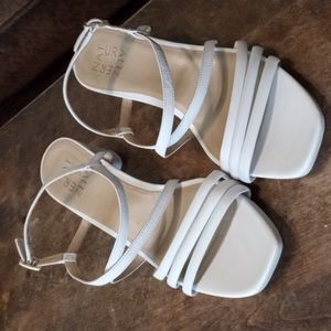 Naturalizer Iris Leather Sandals with Block Heels Buckle Size 7.5